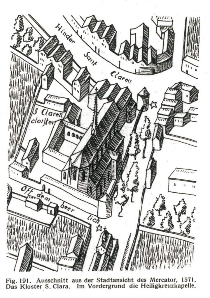 Kloster Sankt Clara, Köln. Mercatorplan 1571